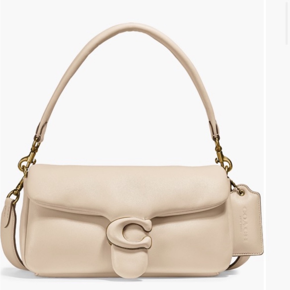 NWOT Coach | Pillow Tabby Shoulder Bag 26 Brass/Ivory